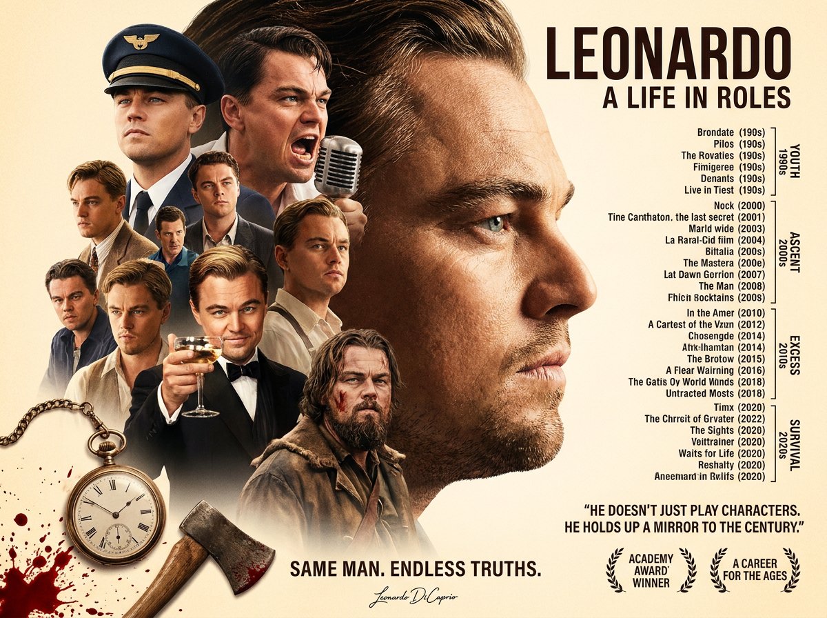 Leonardo Career Retrospective Poster — AI image template example
