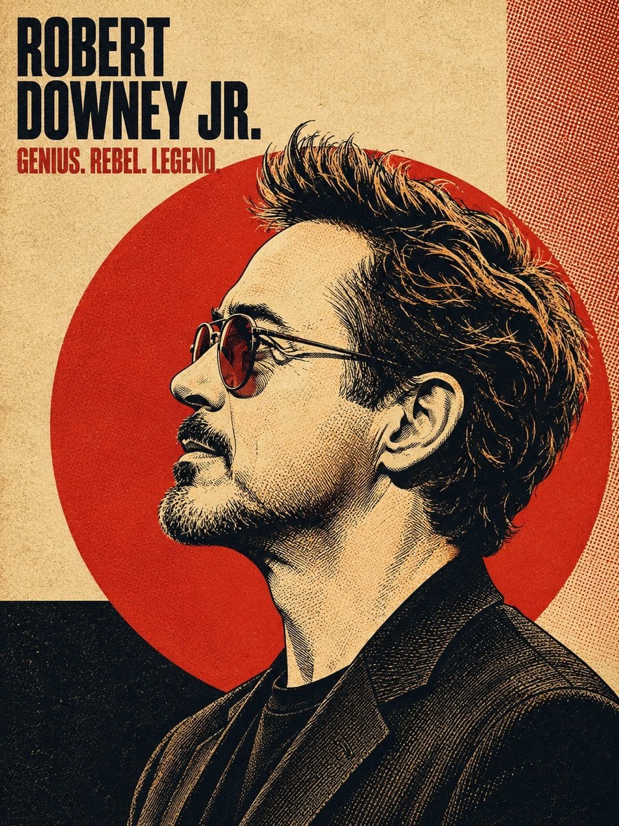 Vintage Halftone Poster Illustration