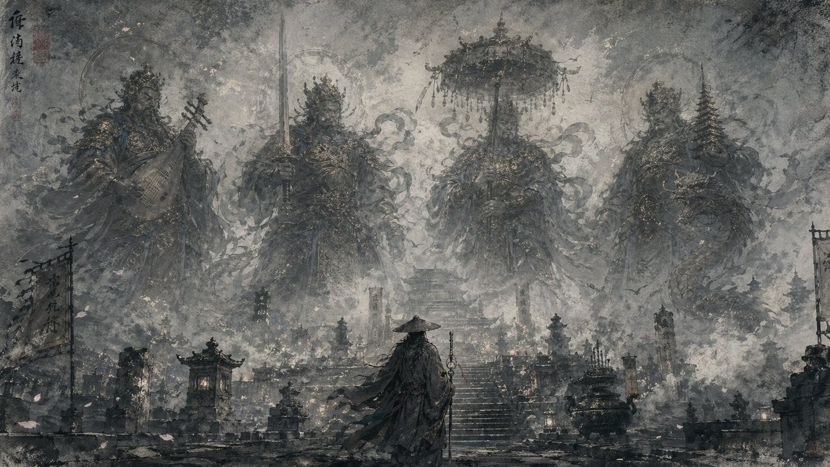 Eastern Ink Fantasy Illustration