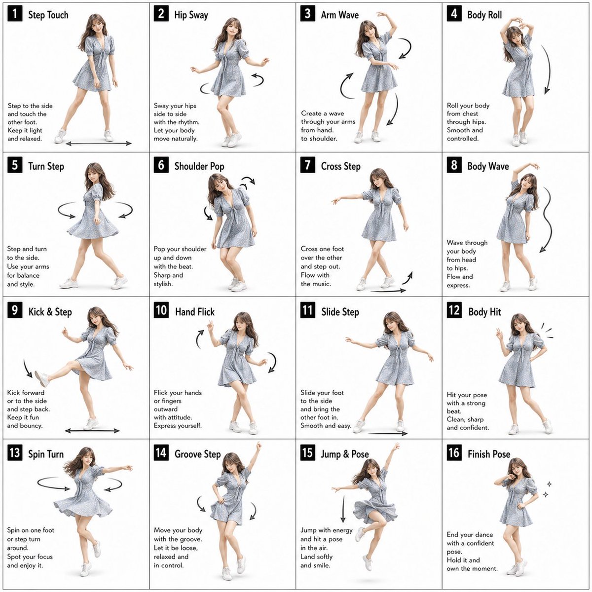 Pose Dance Instruction Sheet