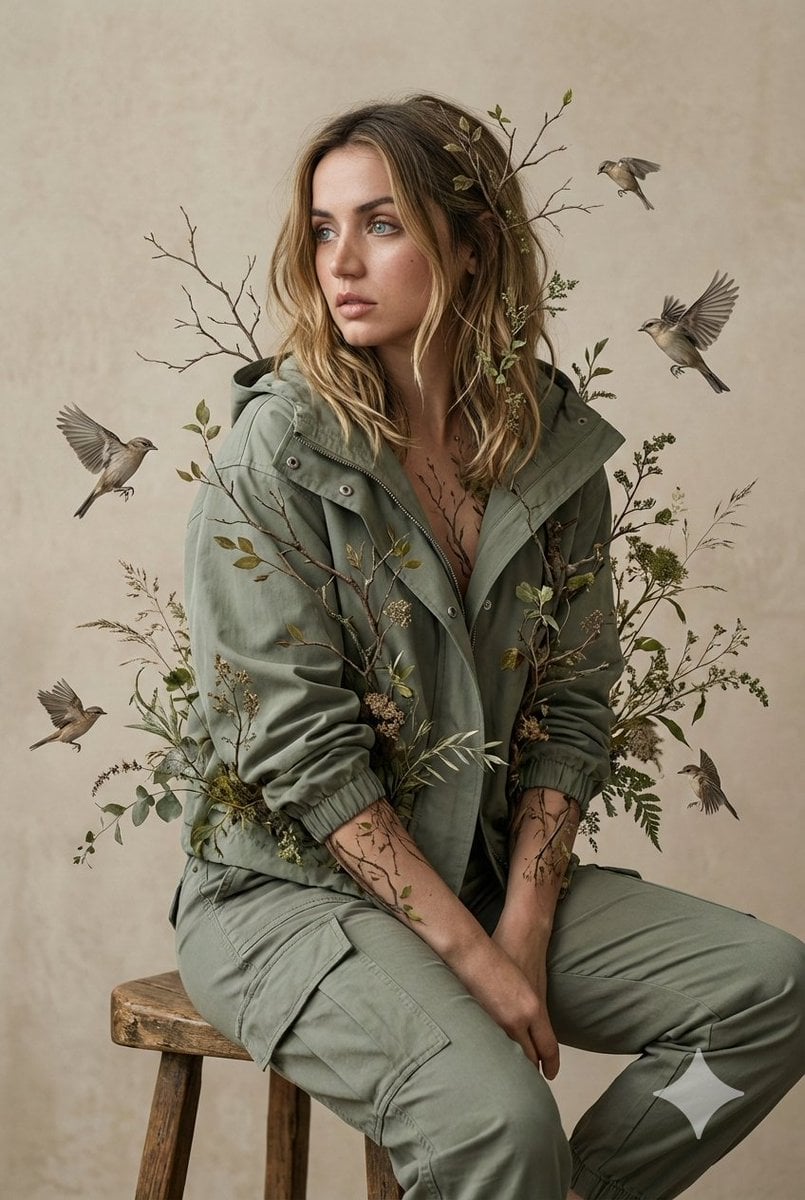 Nature-Human Fusion Editorial Portrait Prompt