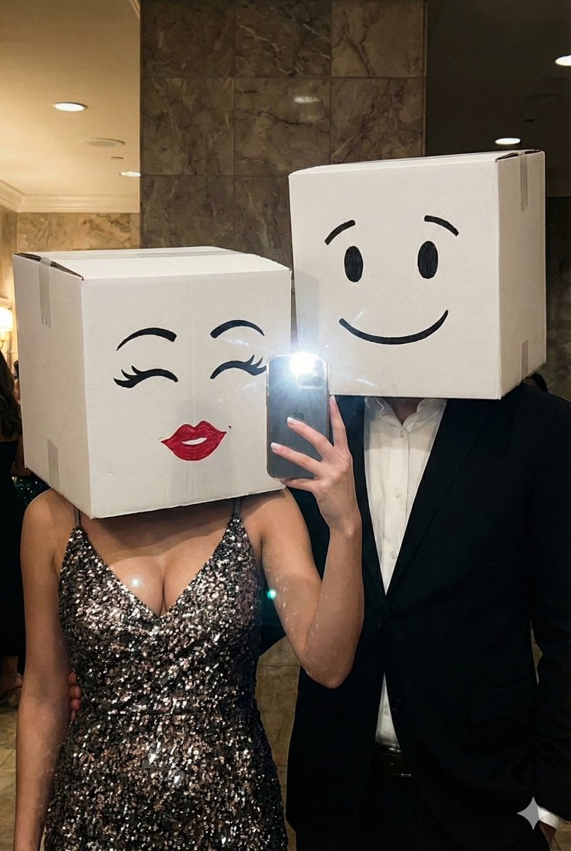 AI-generated sample for “Hidden-Face Couple Mirror Selfie”