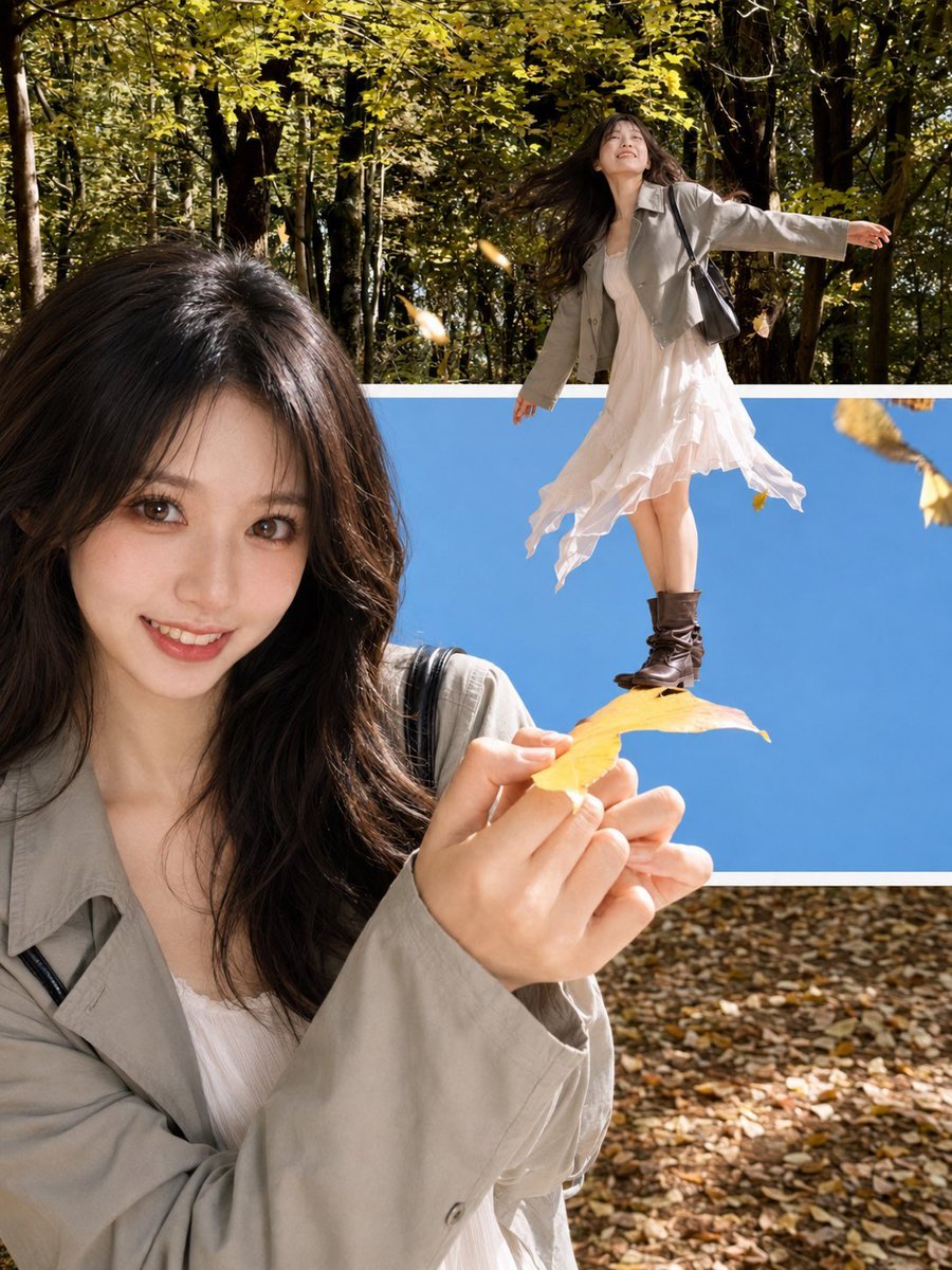 Autumn Leaves Portrait — AI image template example