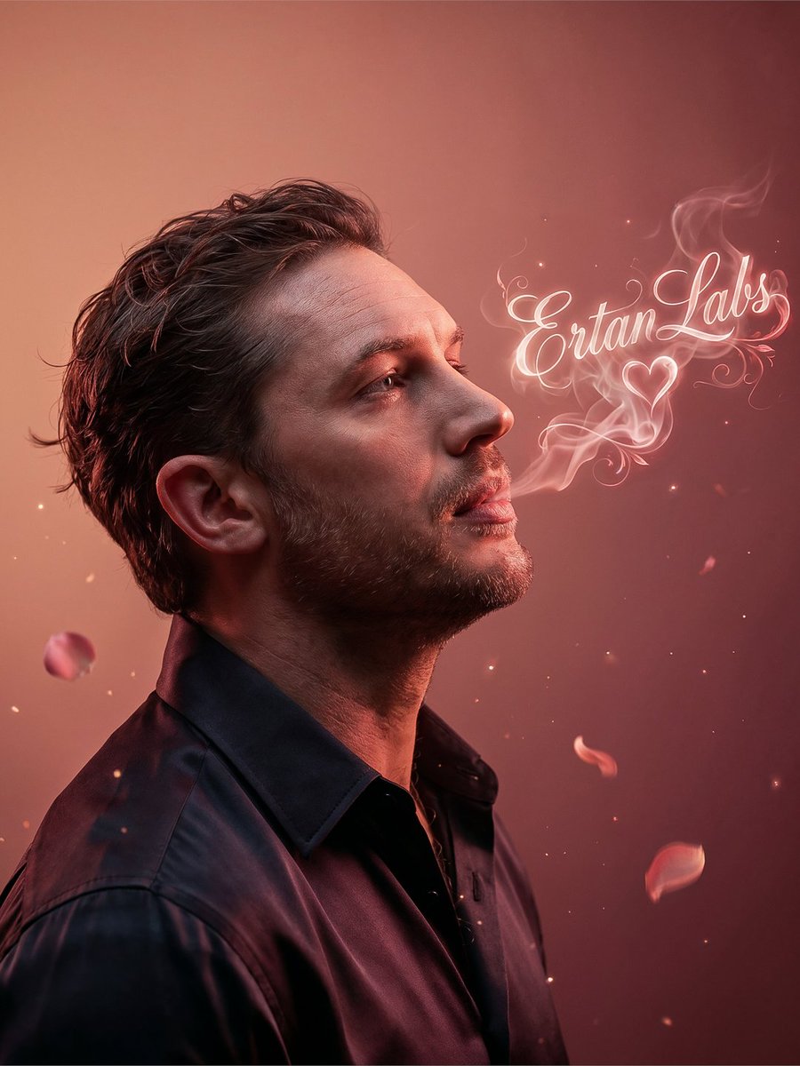 Cinematic Smoke Calligraphy Portrait — AI image template example