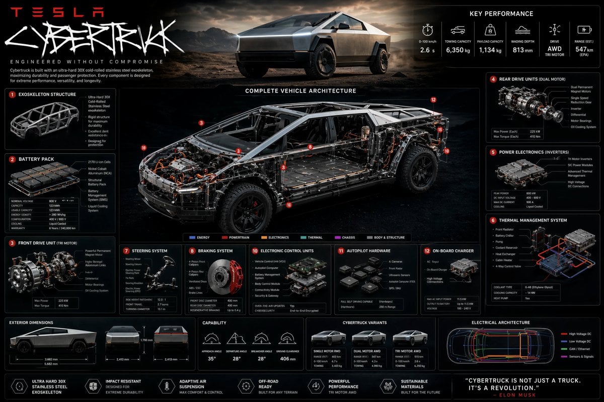 Technical Cutaway Infographic Poster
