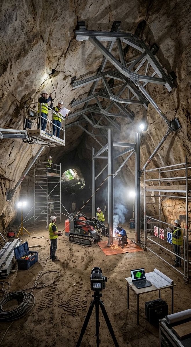Cave Construction Scene Lock