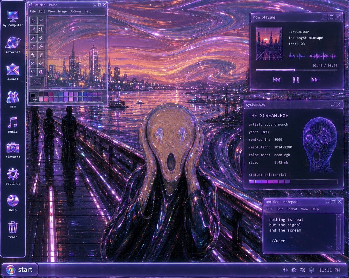 Y2K Futurist Scream Desktop