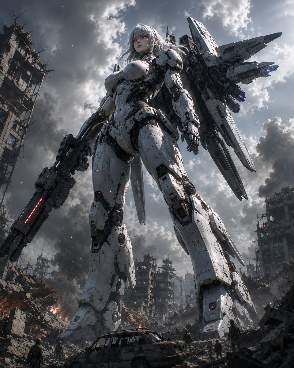 Giant Robot Interception — AI image template example