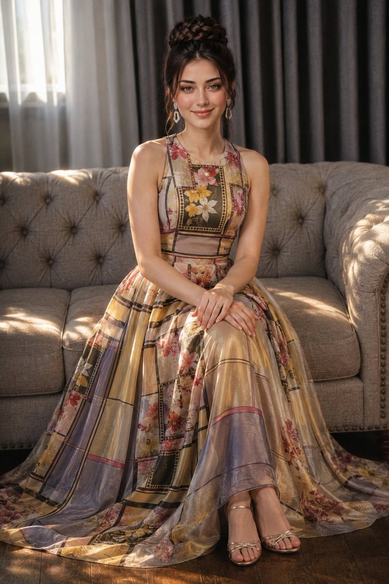 Luxury Patchwork Gown Portrait