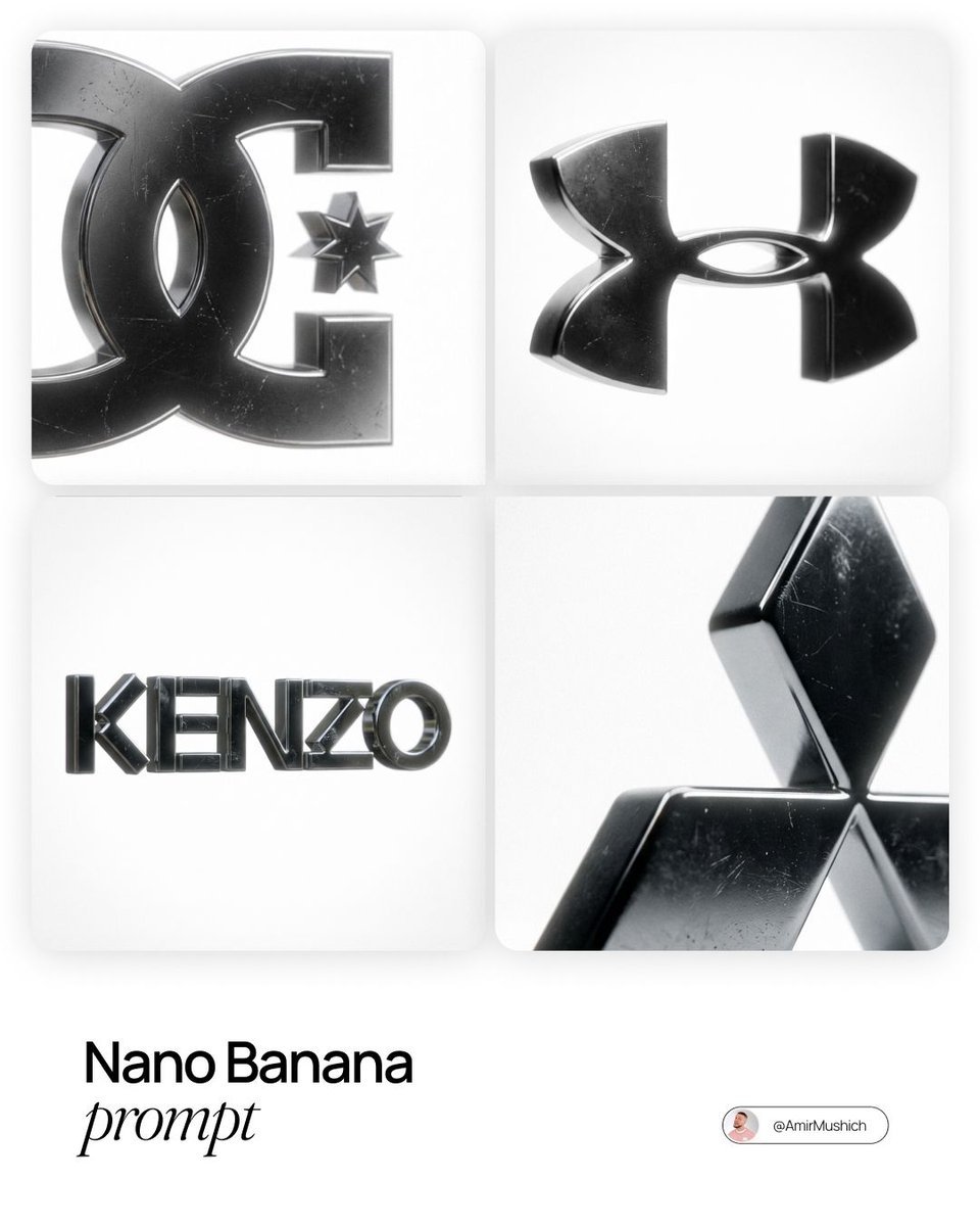 Dark Metallic Logo Design Prompt