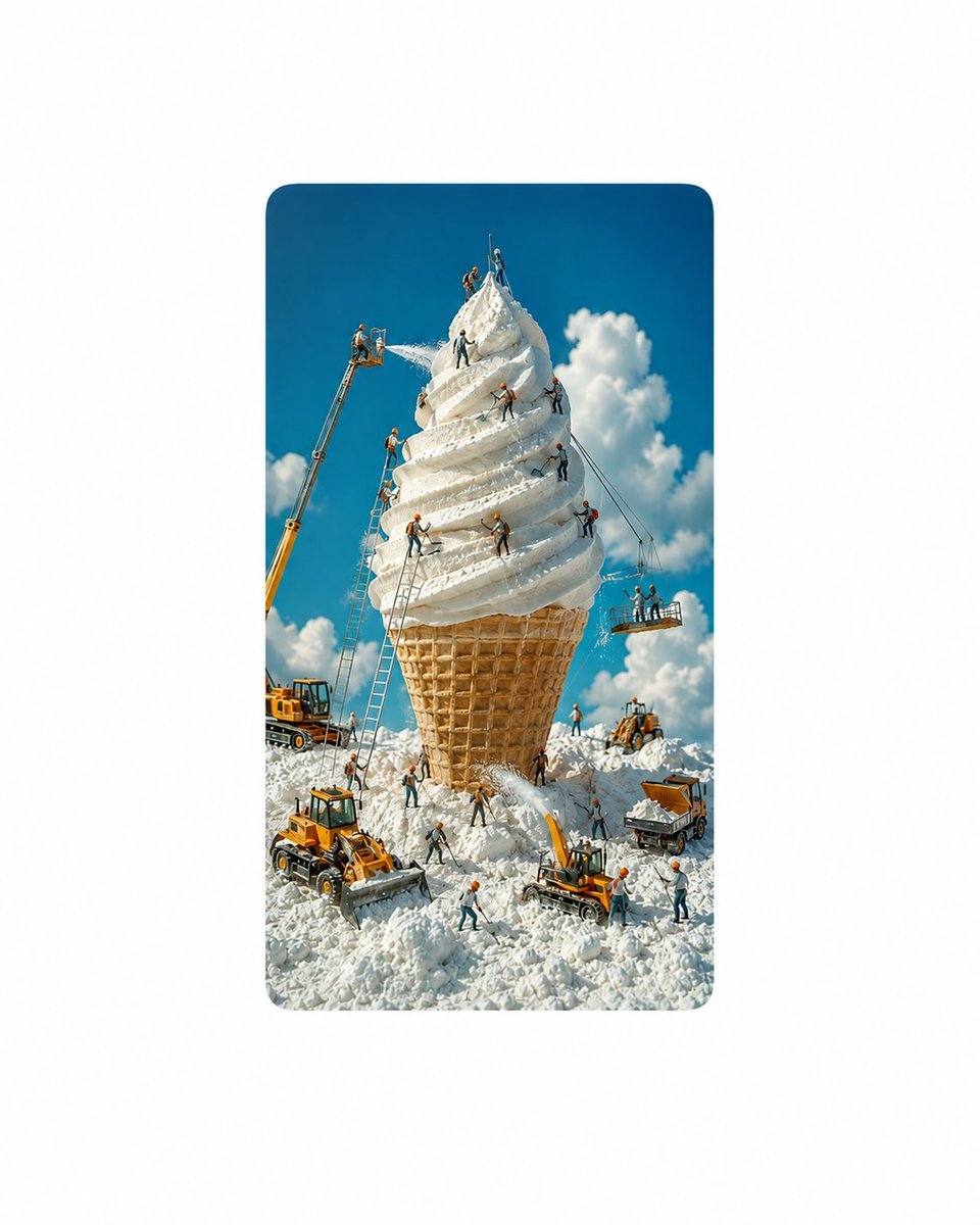 Giant Ice Cream Construction Site