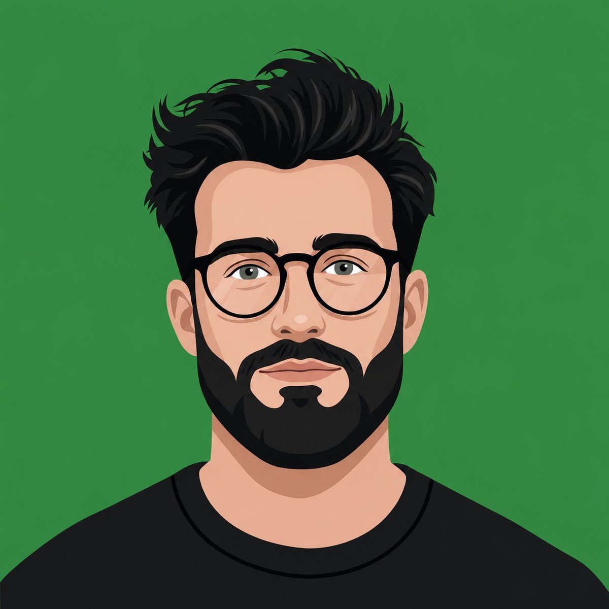 Flat Vector Professional Avatar — AI image template example