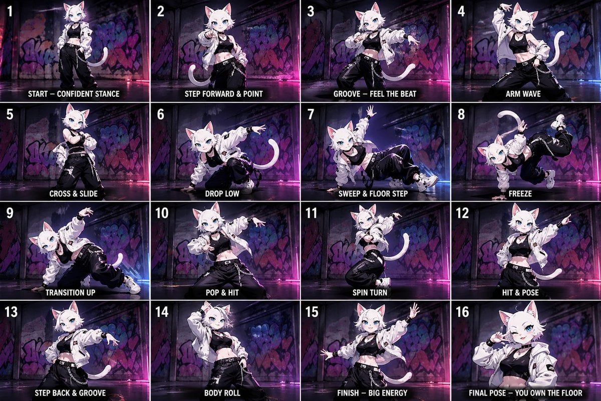 Anime Street-Dancer Character Grid