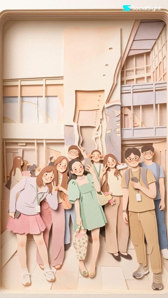 Layered Papercraft Image Transformation — AI image template example
