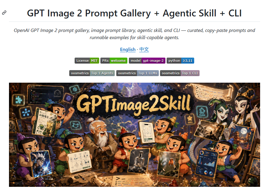 GPT Image 2 Prompt Gallery README