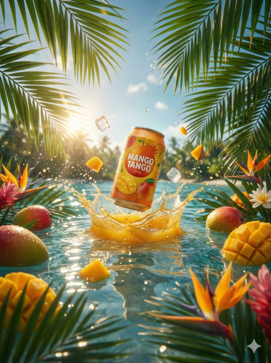 Hyper-Realistic Commercial Beverage Photography Prompt