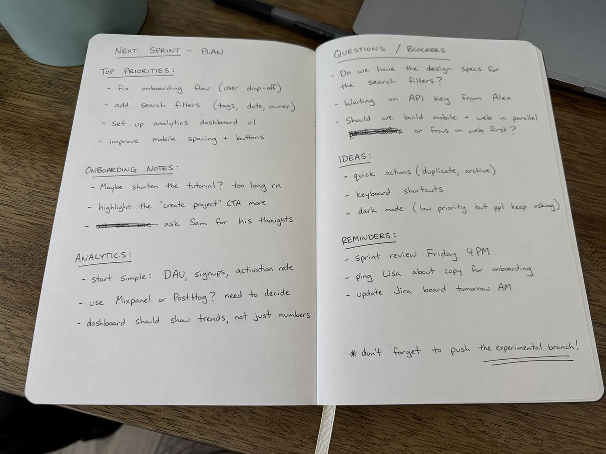 Amateur Handwritten Notebook Photo Prompt