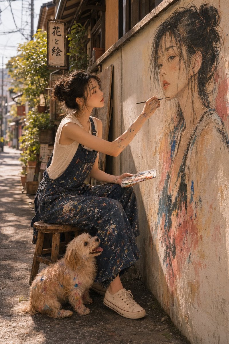 Realistic Outdoor Artist Portrait