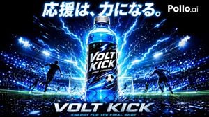 Volt Kick Soccer Energy Drink Poster