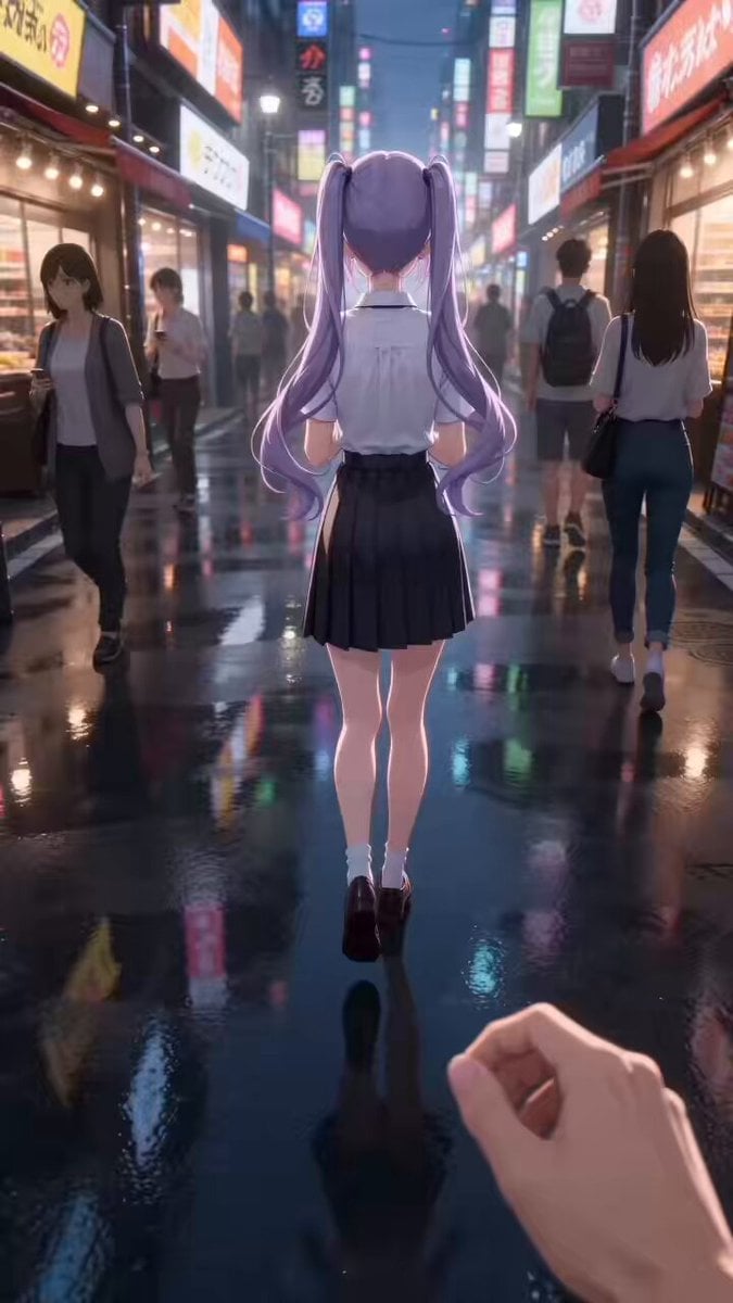 Anime Style Street Encounter Transition Video (Seedance 2.0)