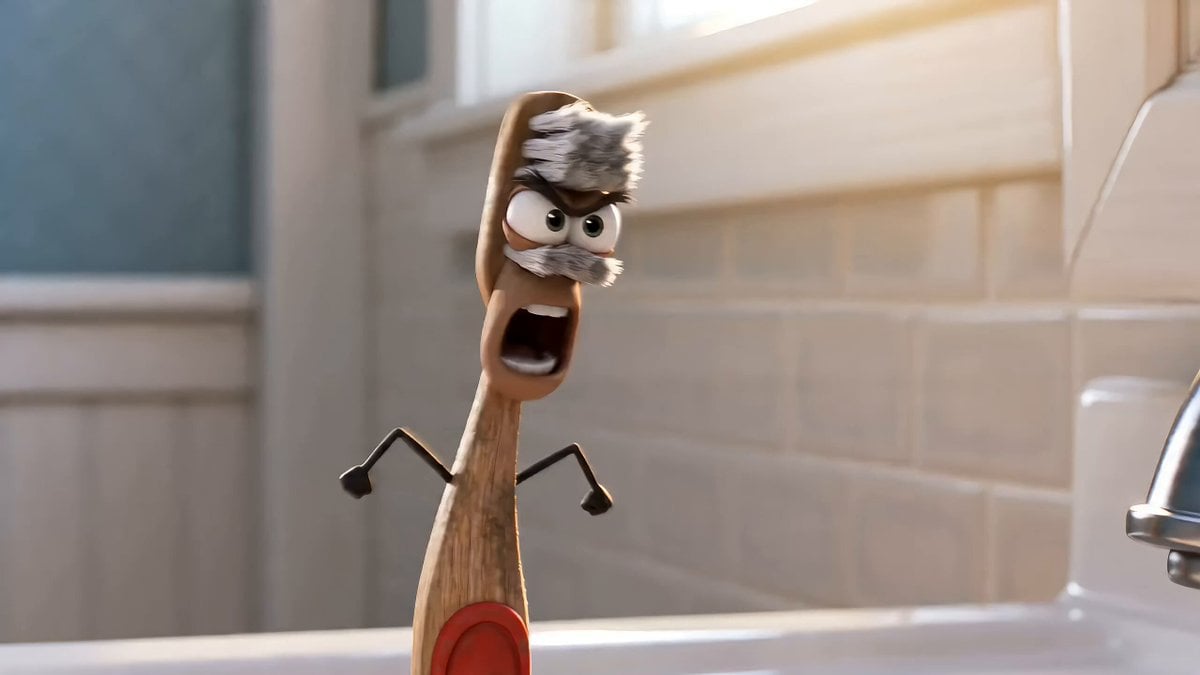 Humorous Toothbrush Debate Animated Short