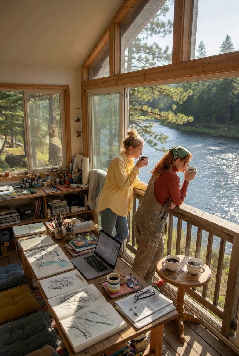 Open-Air River Cabin Studio