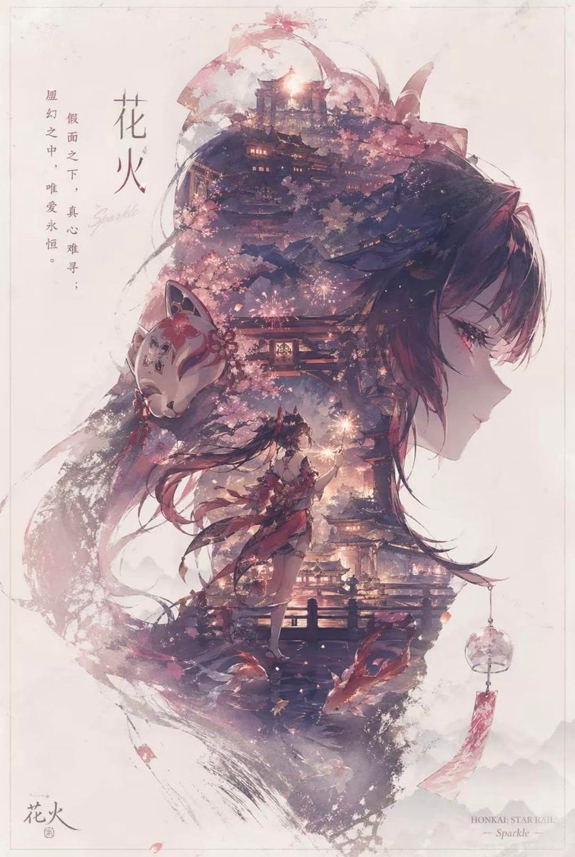 Character promotional poster using a unified vertical portrait key