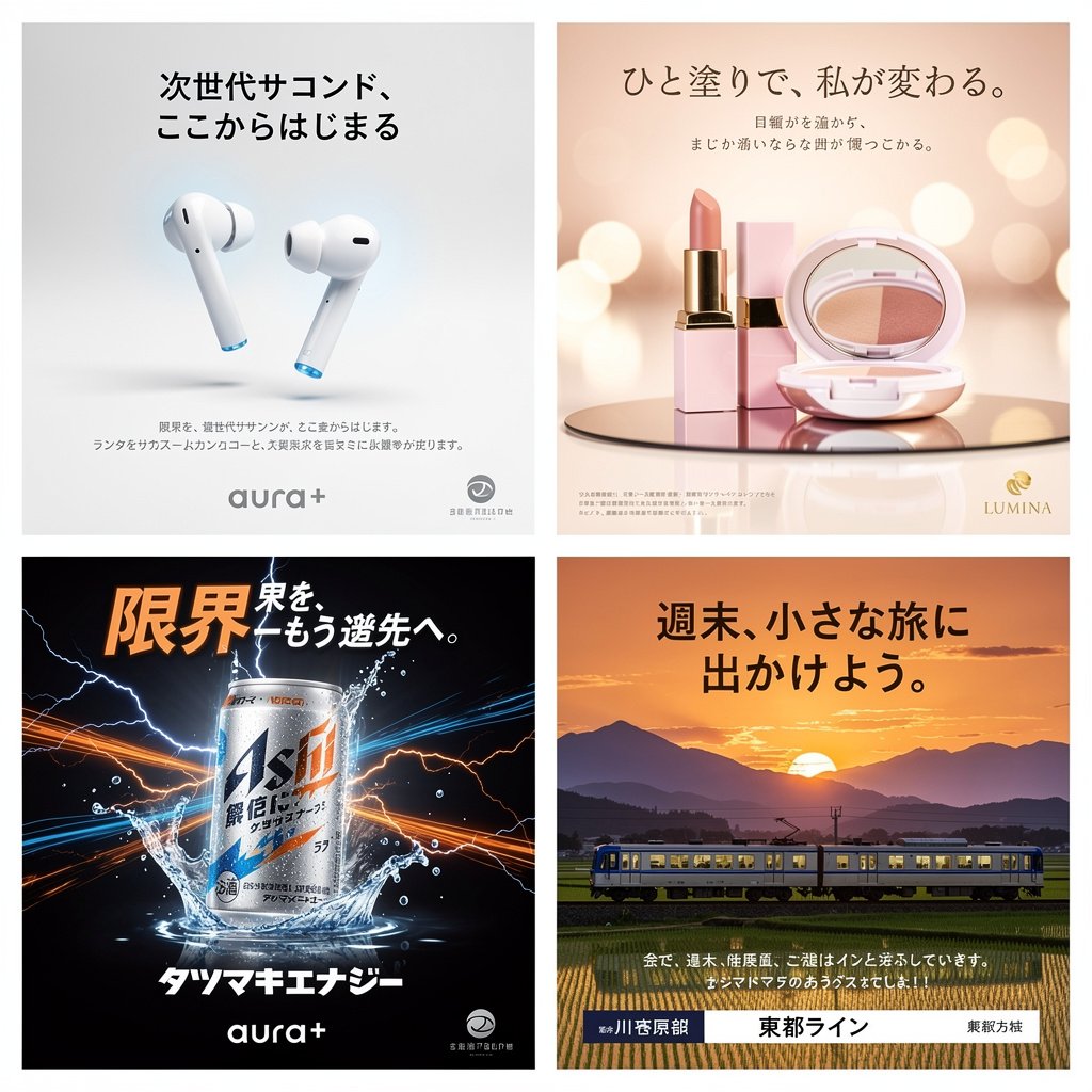 Panel Japanese Advertising Concept Grid