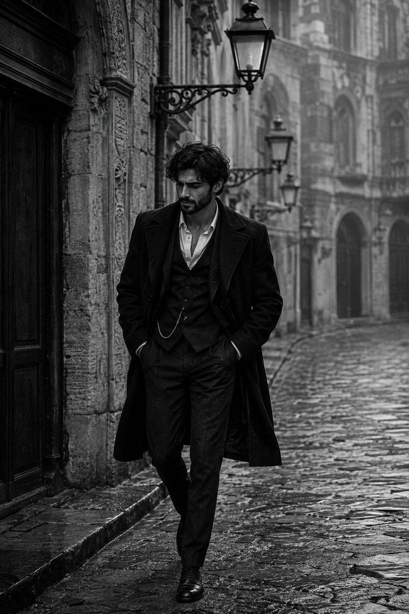 Vintage European Cobblestone Photography — AI image template example