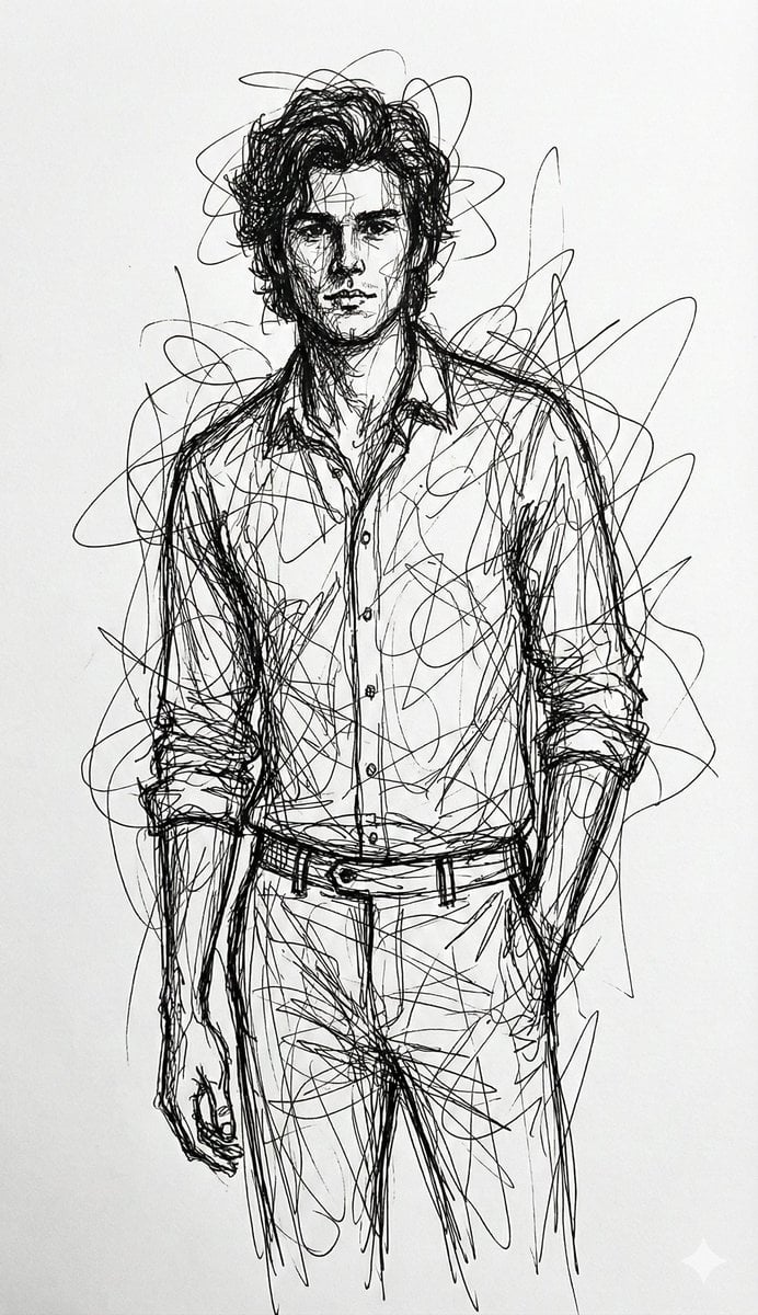 Abstract Chaotic Scribble Art Prompt
