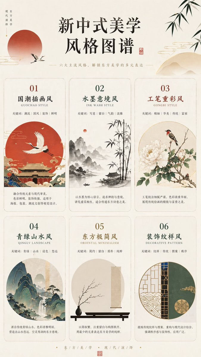 New Chinese Aesthetics Style Chart