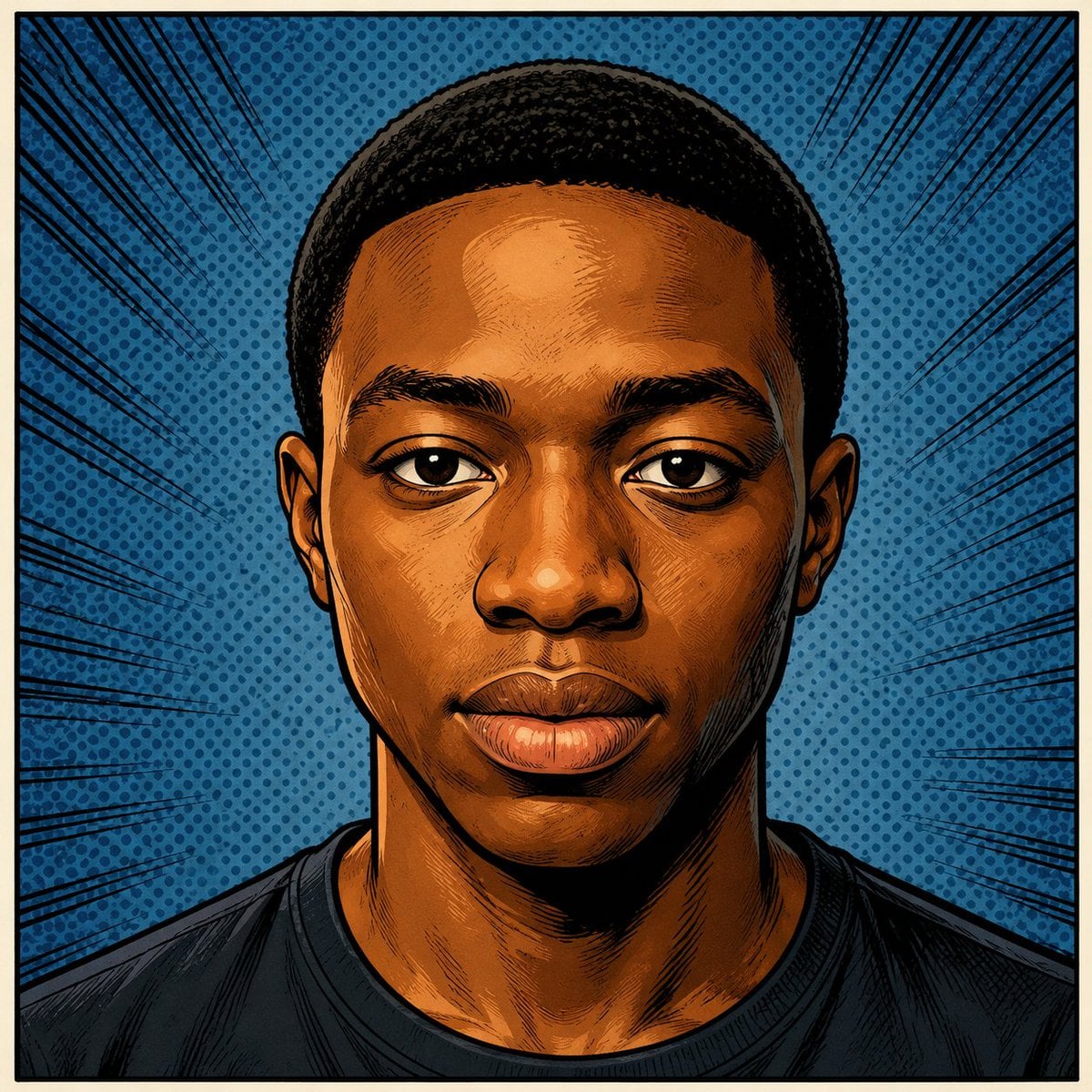 Cosmic Comic Portrait — AI image template example