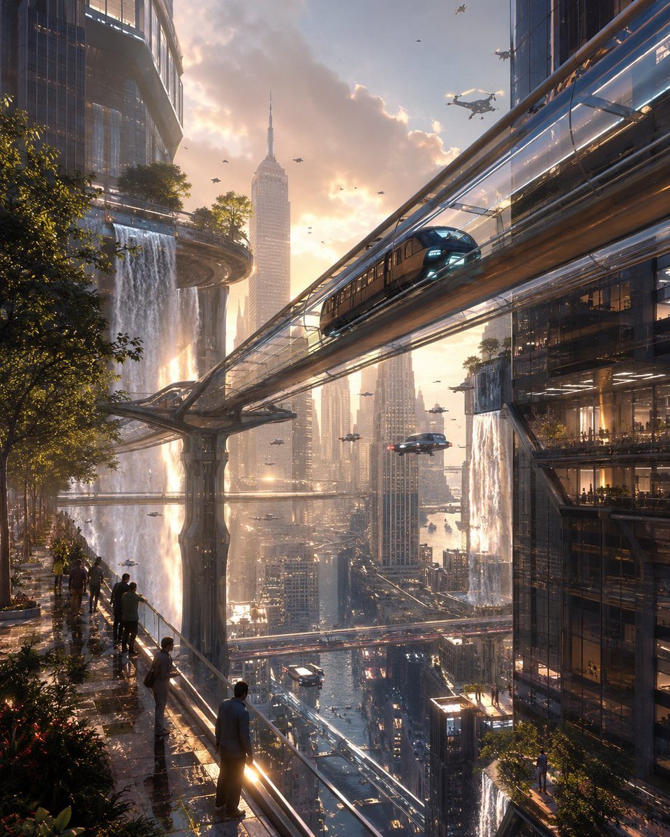 Sky Railway 2099 Concept — AI image template example