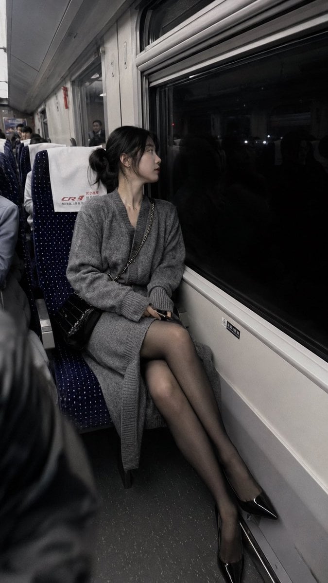 Night Train Snapshot — AI image template example