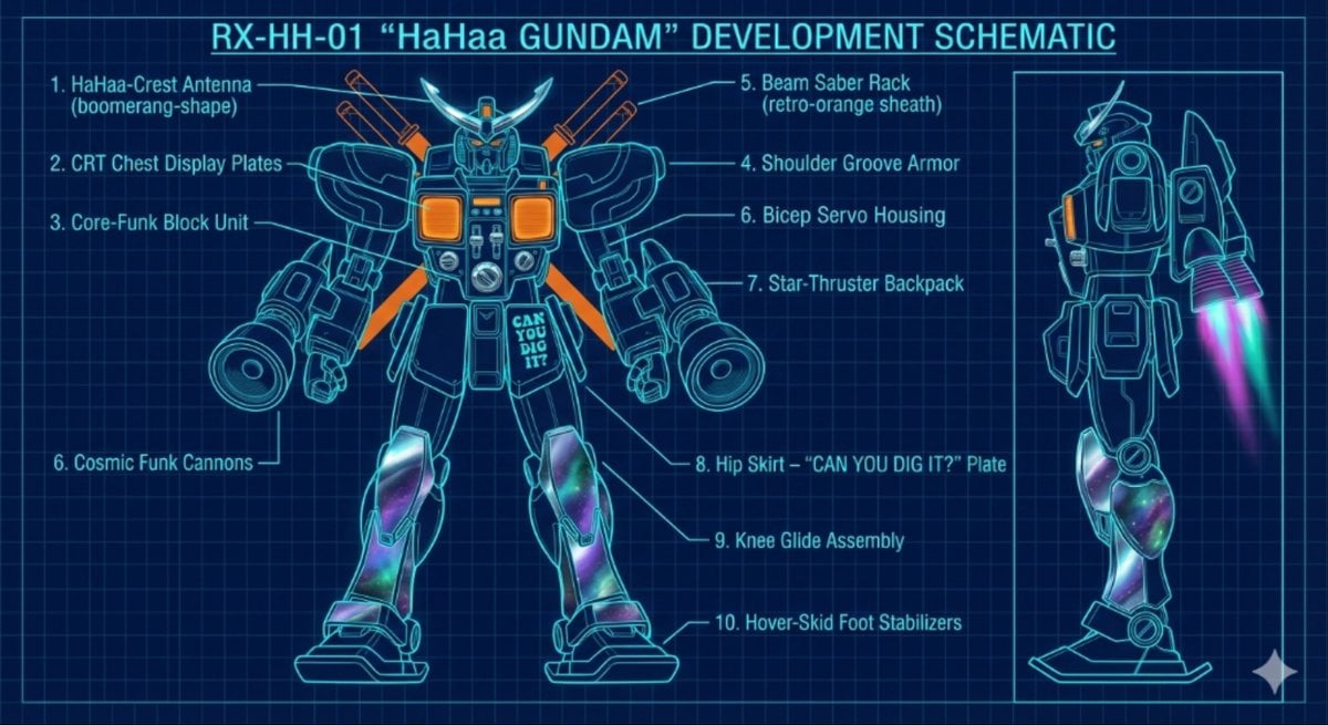 HaHaa Gundam blueprint concept