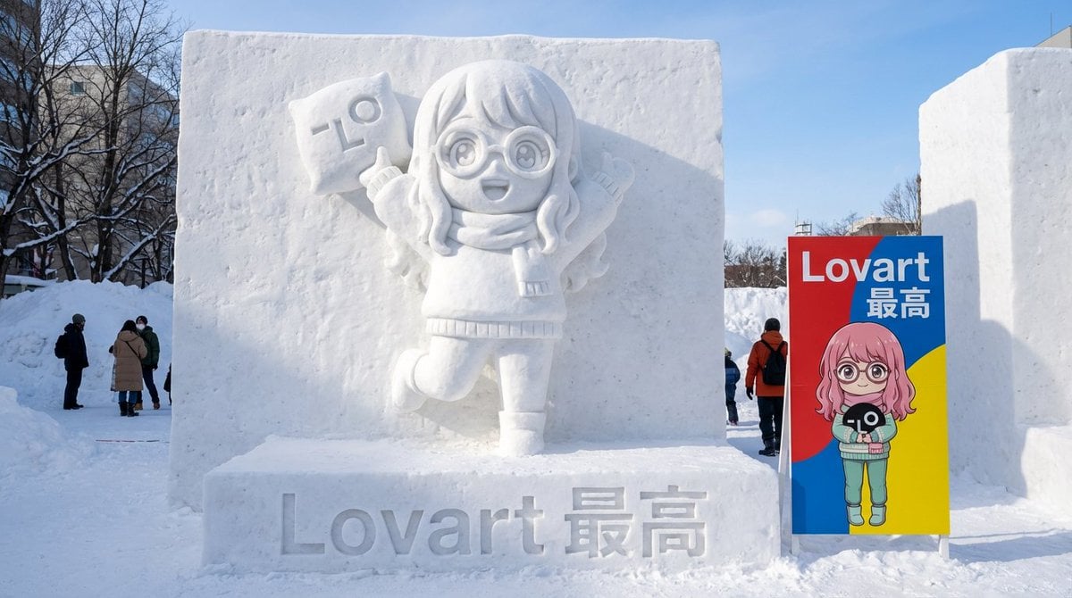 Realistic Character Snow Sculpture Generation