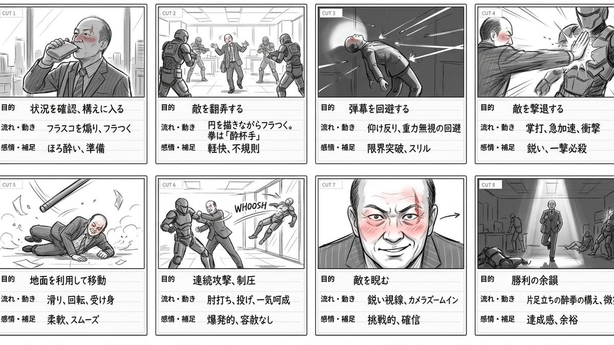 Drunken Boxing Sequence with Multi-Image Reference