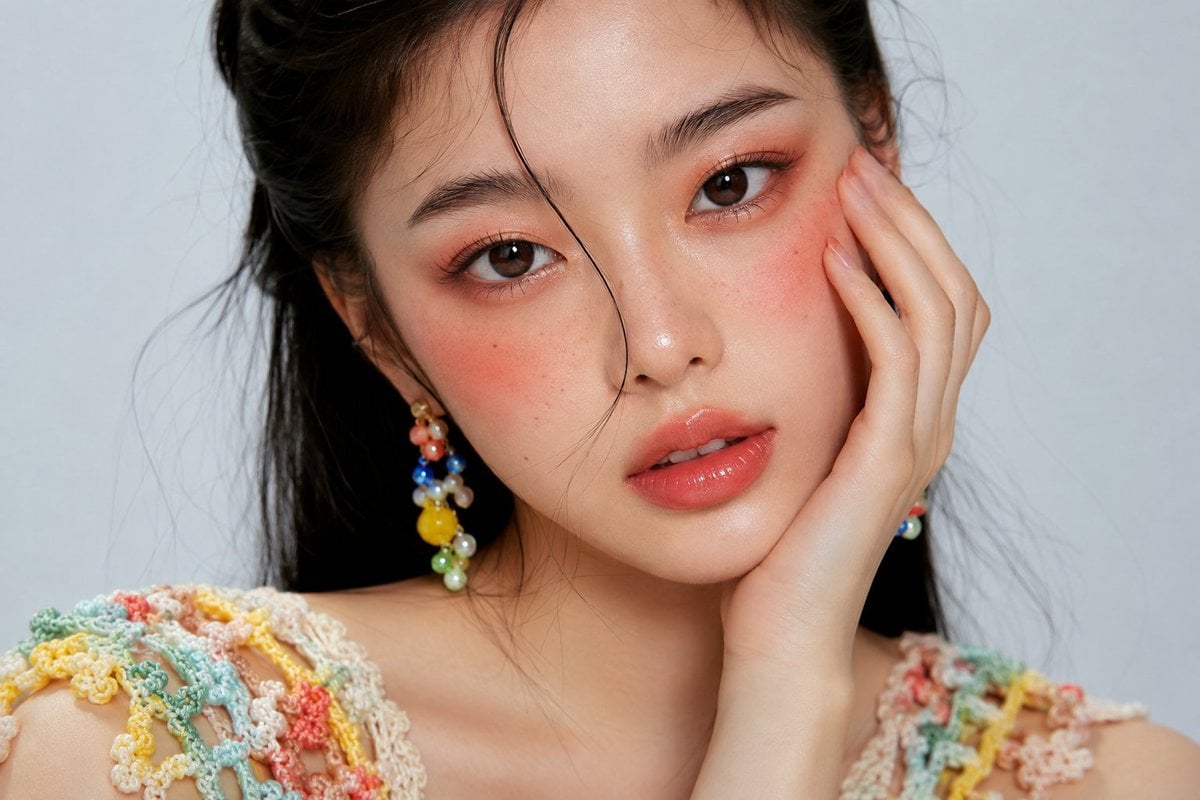 Photorealistic Editorial Asian Woman Portrait — AI image template example