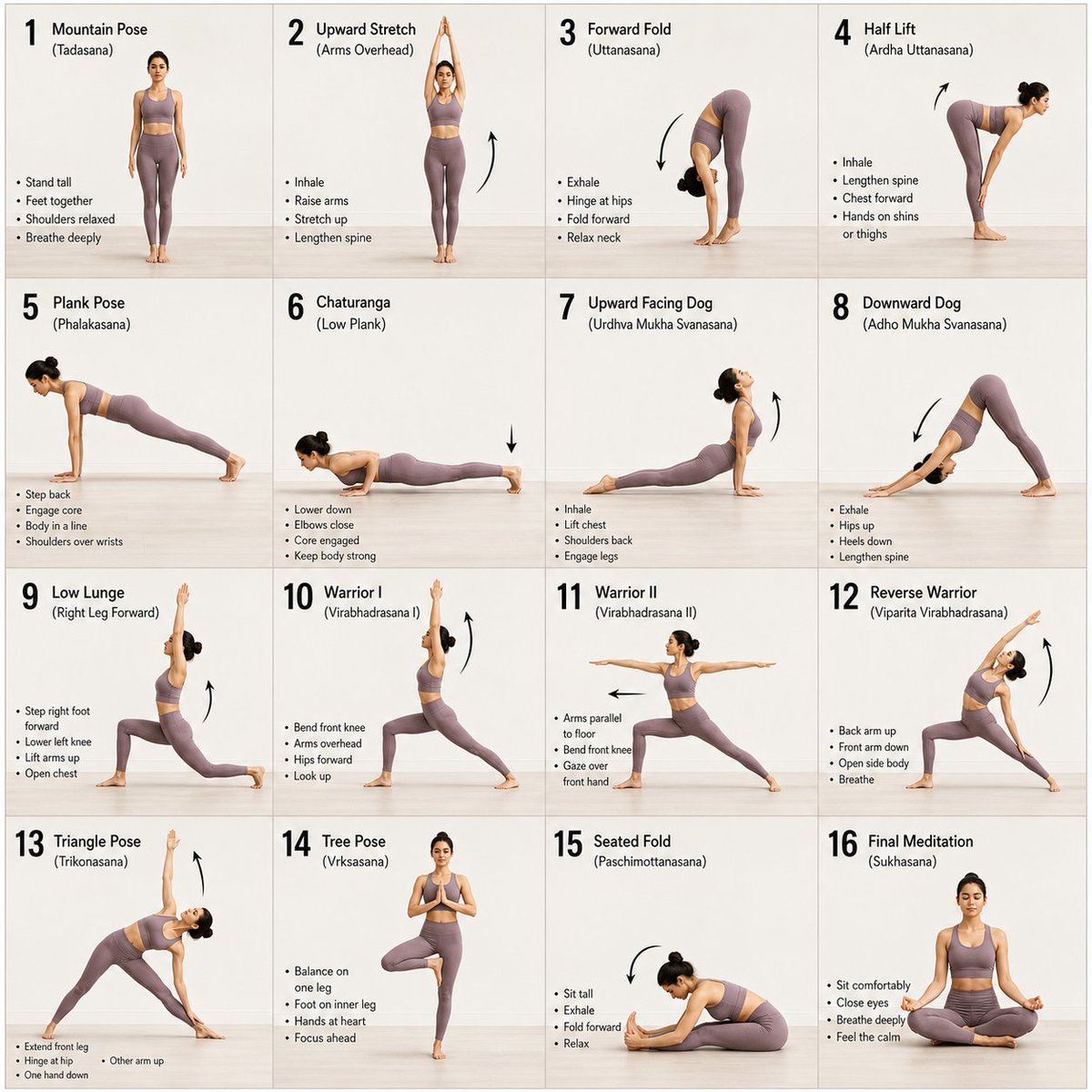 Panel Yoga Instructional Storyboard