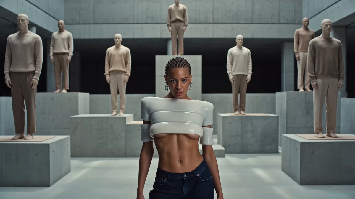 Brutalist Sculpture Atrium Rap Video