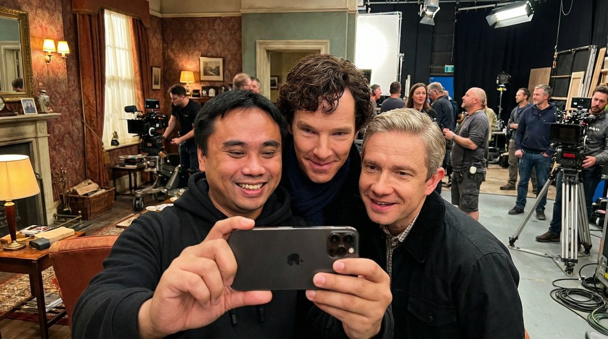 Behind-the-Scenes Movie Selfie with Identity Lock