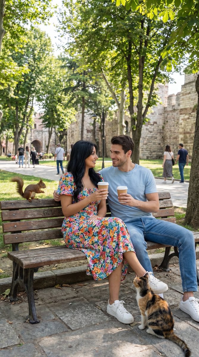Ultra-Photoreal Candid Street Romance Prompt