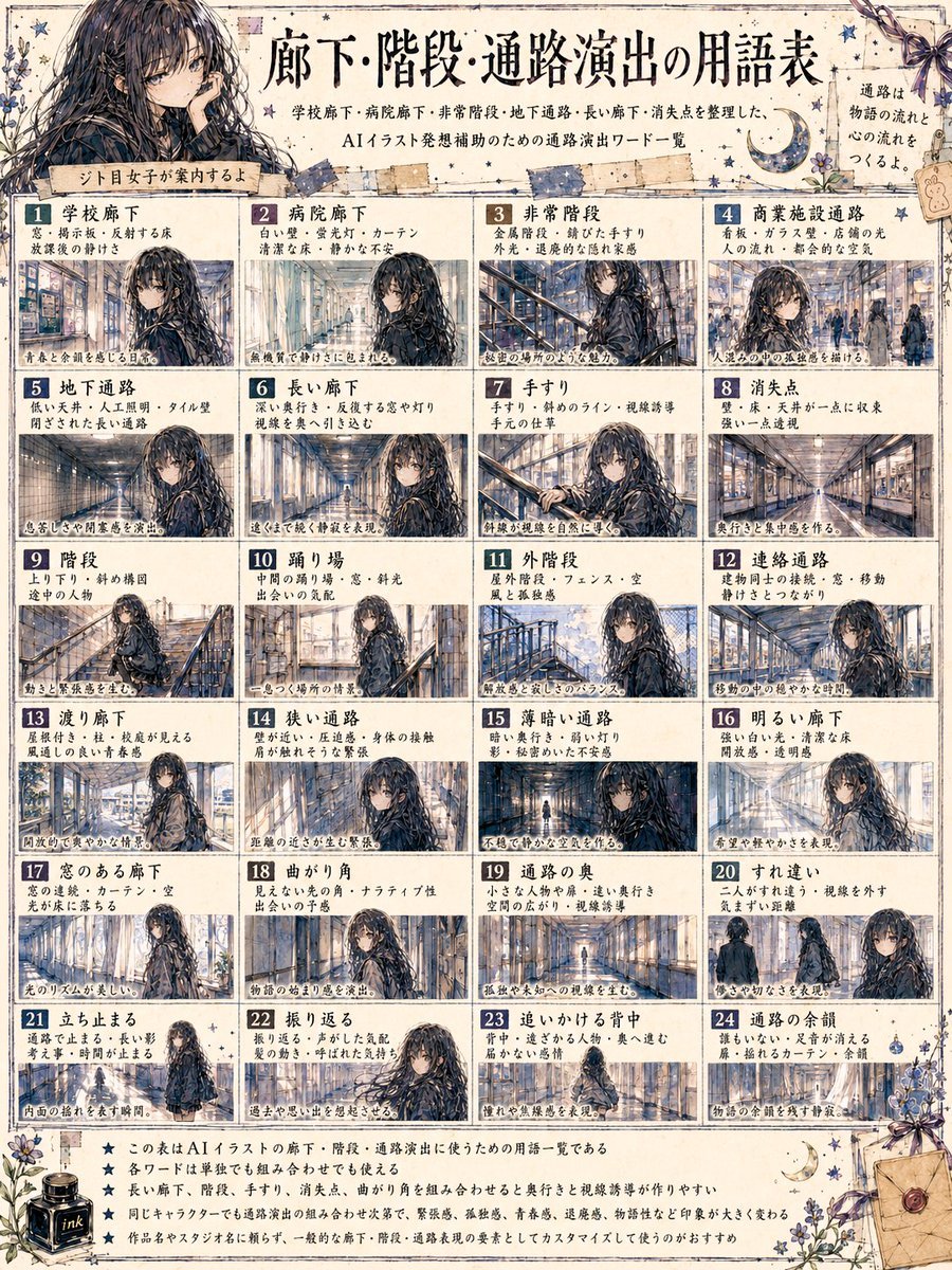 Japanese Corridor Vocabulary Poster