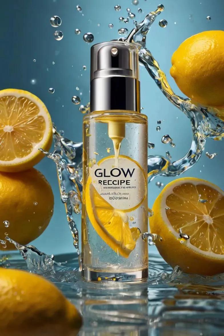 Ultra-realistic skincare advertising photography featuring a frosted