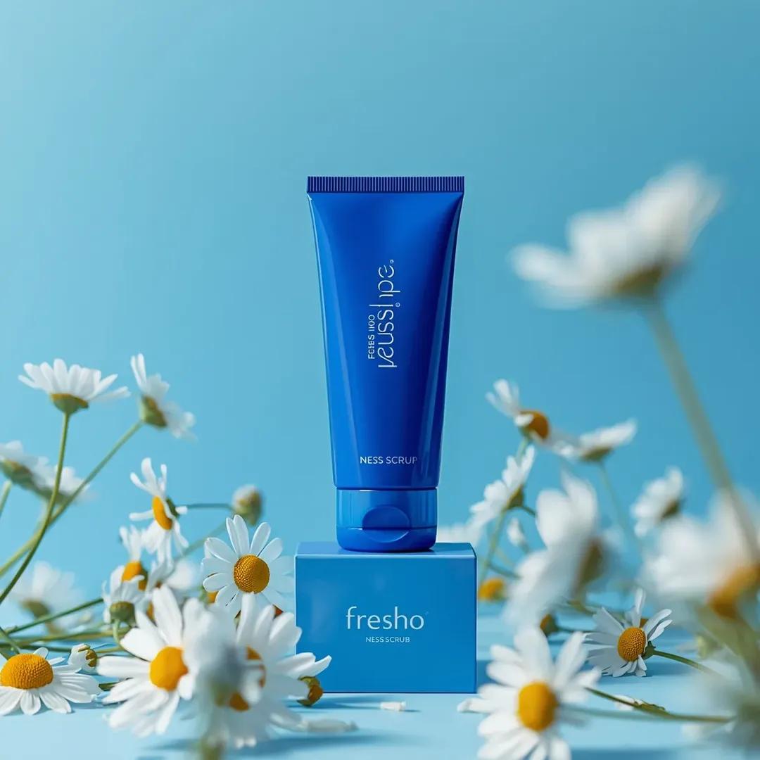 Ultra-Realistic Skincare Product Photography Prompt (Cobalt Blue)