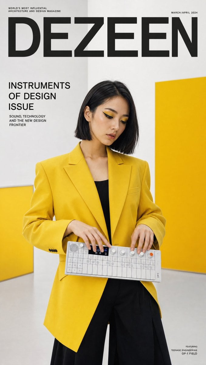Bauhaus-Inspired Design Magazine Cover — AI image template example