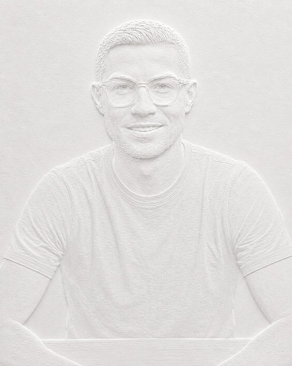 Minimalist Blind Embossed Paper Art — AI image template example