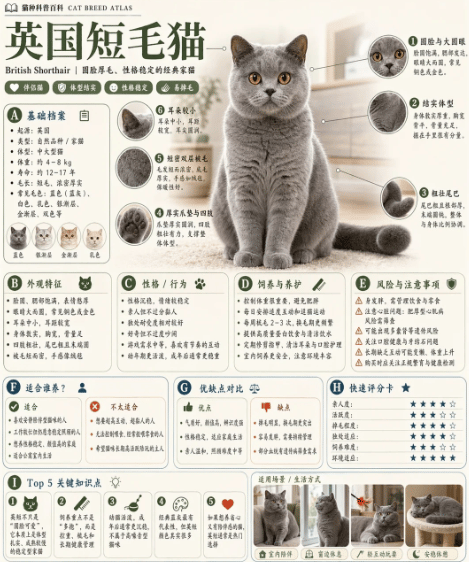 British Shorthair Encyclopedia Card