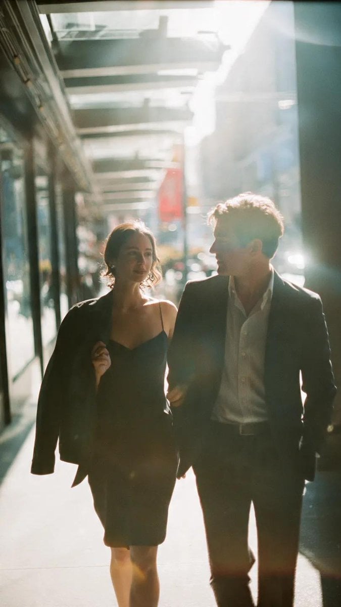 AI-generated sample for “Candid Couple Walking Shot”