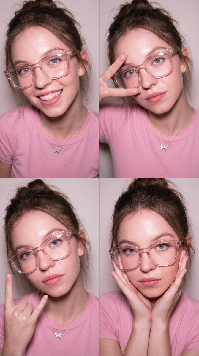 Panel Collage Portrait with Flash